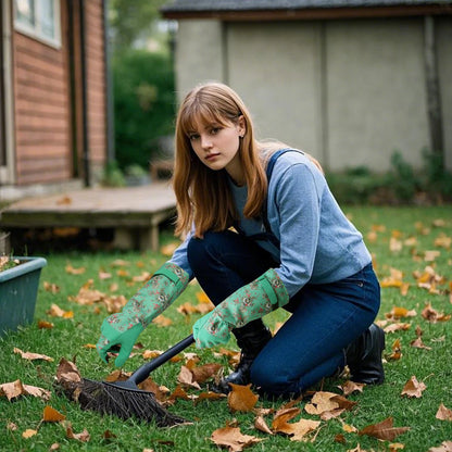 Gardening Gloves for Women Breathable leather Garden Gloves with Grip Thorn-Proof Puncture-Resistant Work Gloves