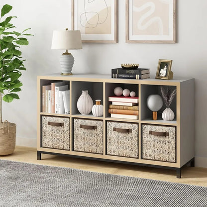 【6 Pack】 Fabric Storage Cubes, Cube Storage Bins with Handle, Foldable Closet Organizers for Shelves, Storage Baskets
