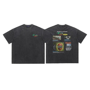 Graphic T Shirt Men Street Wear Couple T-shirt Harajuku Vintage T Shirt 2023 Summer Oversized T Shirt Y2k Clothes