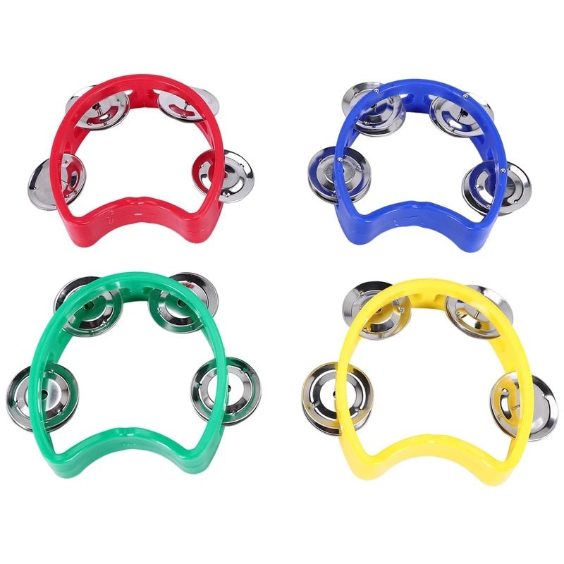 20Piece Plastic Tambourine Musical Instruments For MINI Handheld Tambourines Percussion Rhythm Party Musical Instruments