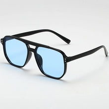 Load image into Gallery viewer, Women Men Square Sun Glasses Retro Polygon Sunglasses Female Black Vintage Fashion Ladies Oculos De Sol Double Beam Eyeglasses
