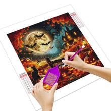 Load image into Gallery viewer, Halloween Party Diamond Painting New Arrivals Pumpkin Black Cat Diamond Mosaic Moon Set Craft Kit
