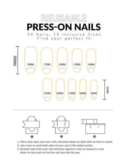 24pcs Glossy French False Nail Coffin Star Design Pink Purple Nude Artificial Nail for Hand Decoration Nail Art