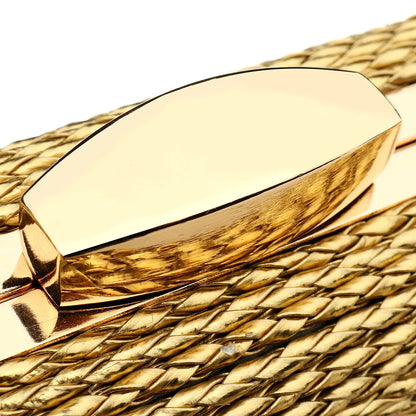 Women'S Gold Evening Bags High Quality Brand Clutch Bag Straw Female Handbag Purse Sac Ladies Shoulder Crossbody Bag