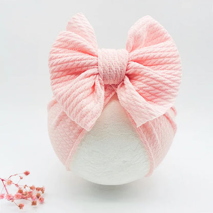 Knotted Hats for Baby Girl Beanie Bow Headband Infant Turban Newborn Head Accessories Winter Hat Warm Bonnet Caps Mother Kids