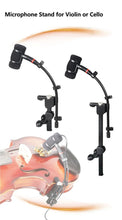 Load image into Gallery viewer, Instrument Microphone Clip Clamp for Violin Mandolin Cello and Wooden Guitar, Mic Stand Rackmount
