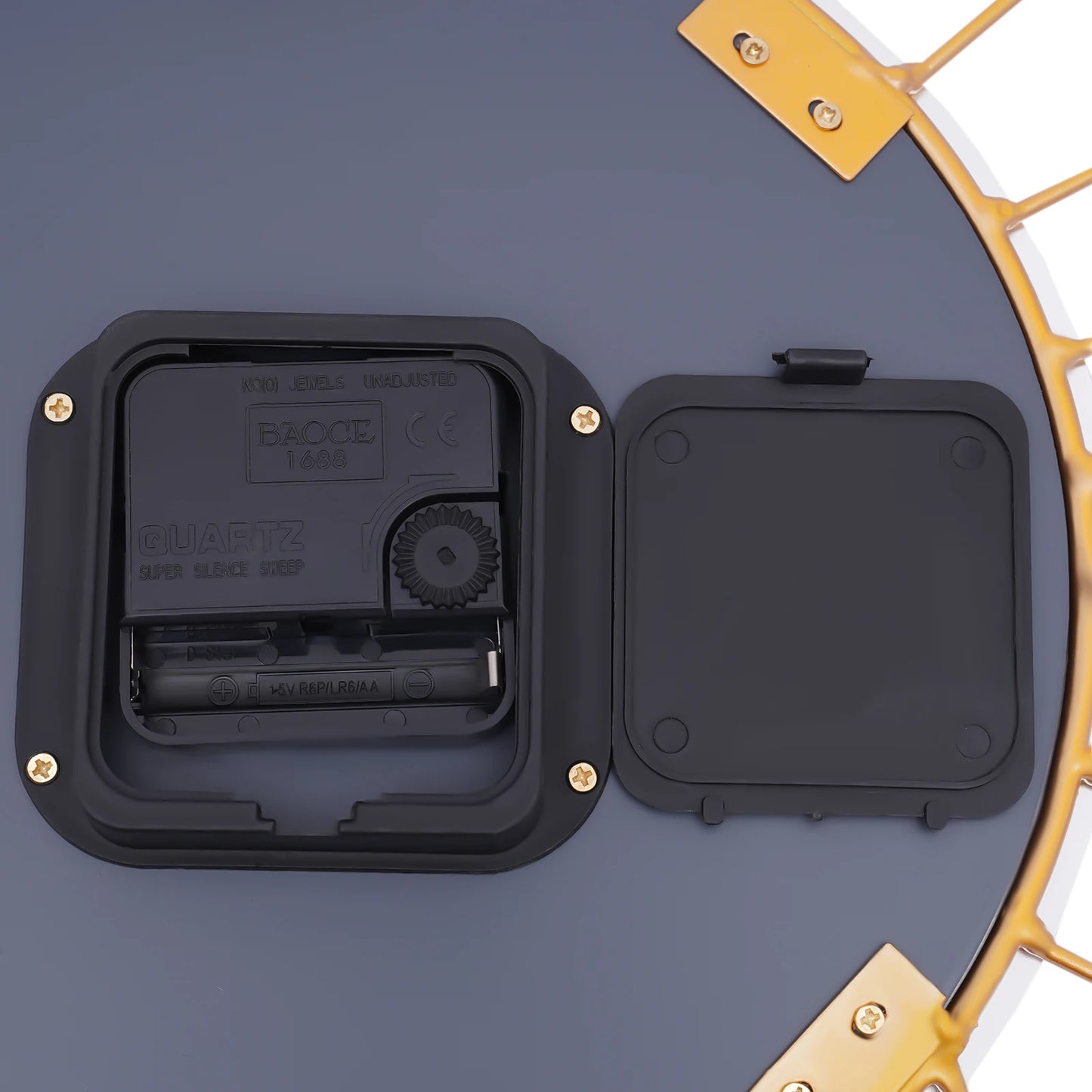 Modern Style Quartz Metal Big Clocks Large Wall Clock Decorative Wall Clocks for Living Room Bedroom Quiet Running