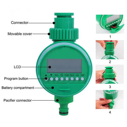 Garden Automatic Watering Timer Intelligent Drip Irrigation System LCD Display Home Horticultural Equipment Accessories For Farm