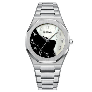 Fashion Watches Men's Watch reloj hombre BESTWIN Creative Dial Gold Shell Face Business watches for men relogios masculino