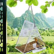 Load image into Gallery viewer, Acrylic Bird Feeder Hanging Seed Feeder Clear Wild Bird Seed Feeder Durable Window View Garden Outdoor Bird Feeding Supplies
