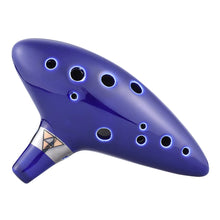 Load image into Gallery viewer, 12 Hole Ocarina Ceramic Alto C Vessel Flute Wind Musical Instrument With Simple Music Score Rope for Beginners
