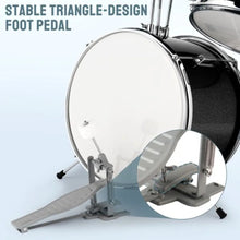 Load image into Gallery viewer, 14x10 3Pieces Junior Drum Set Kit Pedal Drum Stick Wrench Drum Stool Black

