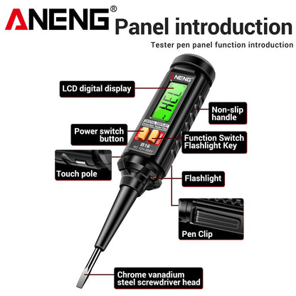 AC 12V-300V Non-Contact Voltage Detector Digital NCV Voltage Tester Smart Induction Test Pen Wire Breakpoint Finder Live Wire Te