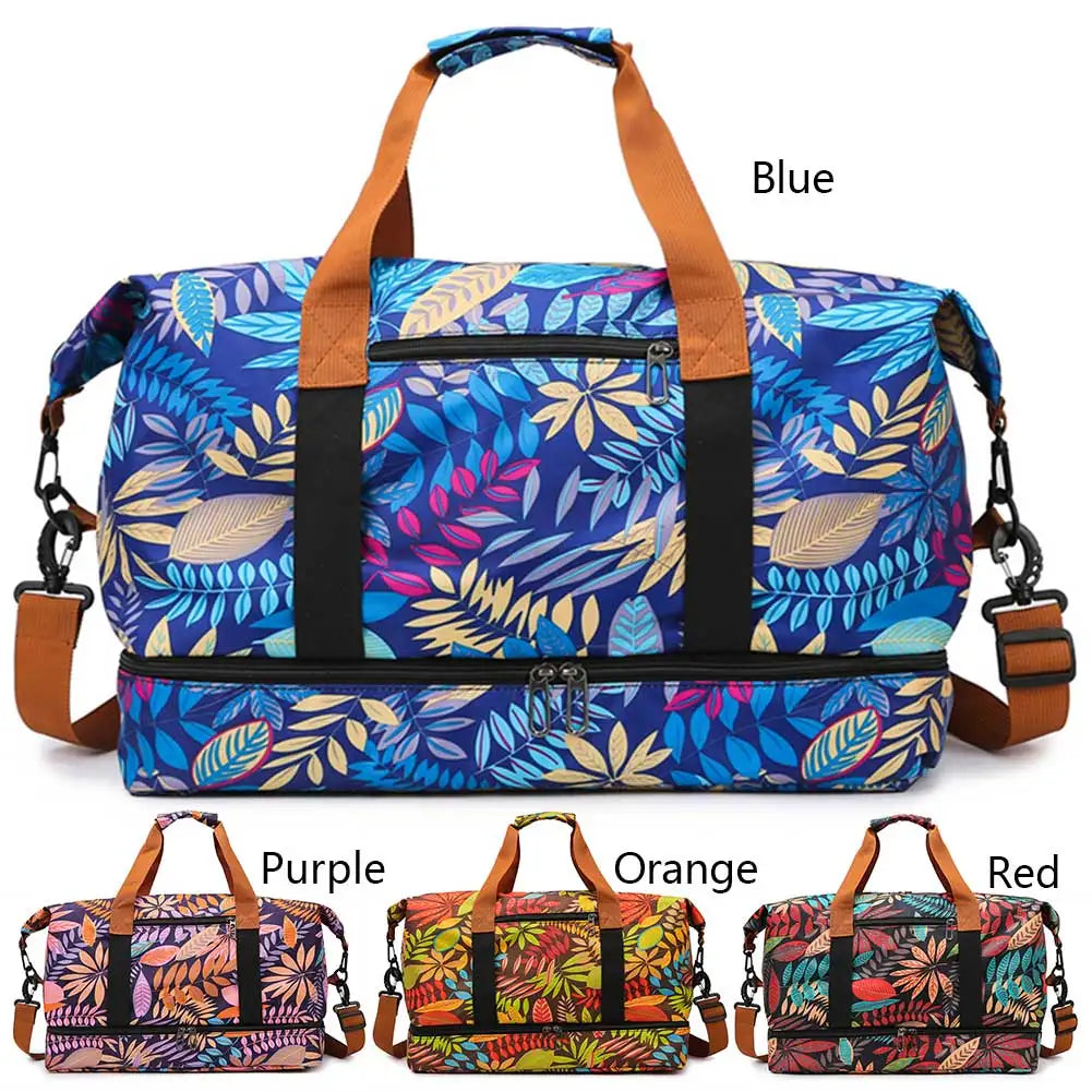 Sports Gym Bag Travel Portable Handbags For Women Outdoor Swimming Fitness Shoulder Crossbody Bag Weekender Duffel Yoga Bag