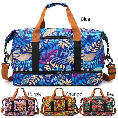 Sports Gym Bag Travel Portable Handbags For Women Outdoor Swimming Fitness Shoulder Crossbody Bag Weekender Duffel Yoga Bag