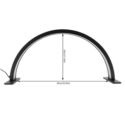 LED Half Moon Light Adjust Brightness 3000K‑6000 Half Moon Desk Lamp for Nail Art, Facial Spa, Skincare, Lash Extensions