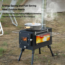 Load image into Gallery viewer, Outdoor Wood Stove Folding Stoves Fire Wood Heater For Winter Portable Barbecue Stove Grill For Camping Accessories
