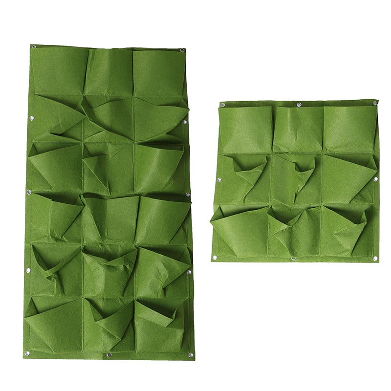 Green Vertical Hanging Garden Planter Flower Pots Bag Wall Mount Hanging
