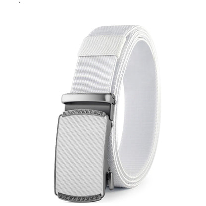 Men Elastic Belt Alloy Automatic Buckle Tough Stretch Nylon Mens Military Tactical Belt Golf Canvas Pants Waistband