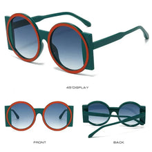 Load image into Gallery viewer, New Round Sunglasses Women Men Cute Brand Designer Elegant Sun Glasses Female Male Big Frame Outdoor Eyewear
