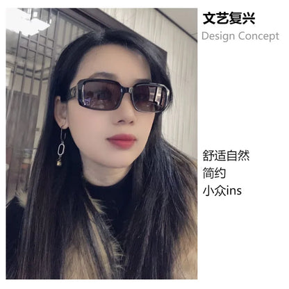 New Sunglasses for Women, Small Square Polarized Trendy High end Sunglasses for Driving, UV Protection