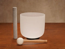 Load image into Gallery viewer, 8 Inch 432hz Singing Bowl with 2 Sticks Chakra Quartz Sound Bowls Yoga Meditation Instruments Nepal Crystal Bowls Sound Healing

