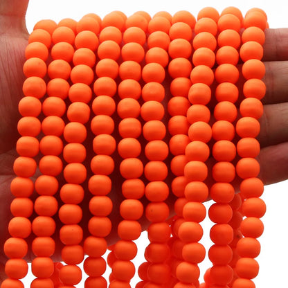 1 String 6/9mm Clay Round Beads Loose Spacer Beads Polymer Clay Beads For Jewelry Making Diy Boho Bracelet Necklace Accessorie