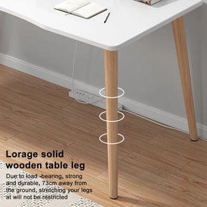Stand Up Desk Workstation Whole-Piece Desktop Ergonomic Standing Computer Desk Home Office Study Desk Wood Spacious For Student
