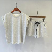 Load image into Gallery viewer, Summer Women Clothing Sets Sleeveless Vest+Shorts Two-piece Suit Korean Fashion Female Loose Outfits Ladies Casual Tracksuit
