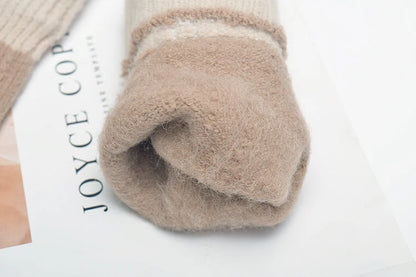 Women Men Warm Winter Touch Screen Gloves Stretch Knit Mittens Wool Full Finger Guantes Female Crochet Glove