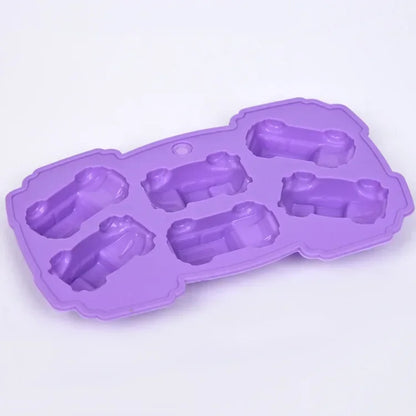 Cartoon Car Shape Silicone Mold, Chocolate Muffin Ice Baking Pan,Soap Pastry Bakeware ,Kicthen Cake Decoration Silicone Mold