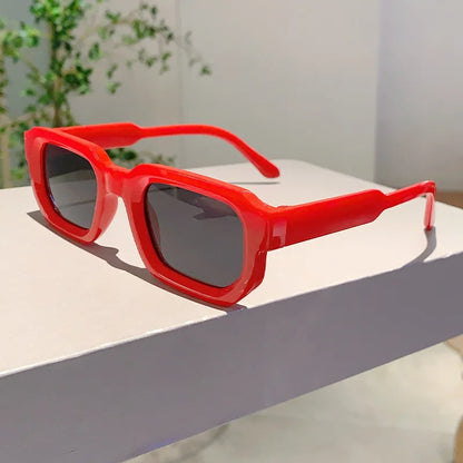 New Men Vintage Rectangle Frame Sunglasses Fashion Retro Sun Glasses Luxury Brand Design Glasses UV400 Eyewear Women Goggles