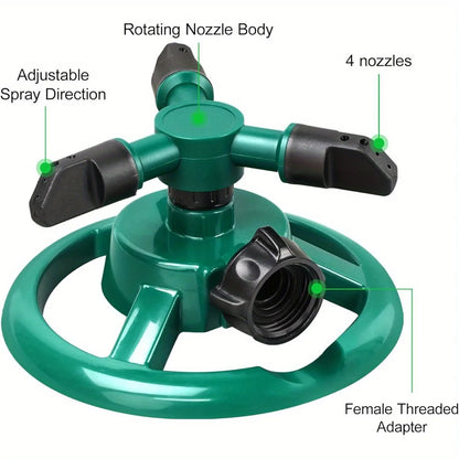 Garden Sprinkler, Adjustable 360 Degree Rotation Lawn Sprinkler, Large Area Coverage, Multipurpose Yard Sprinklers for Plant Irr