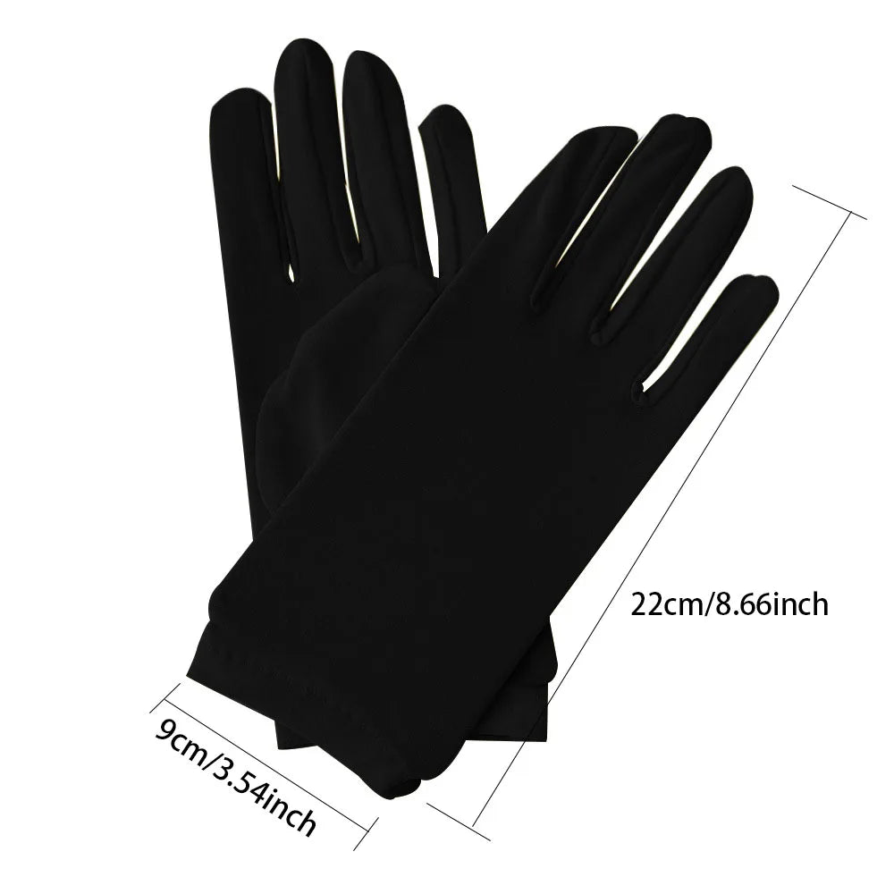 Women Fashion Gloves for Spring Summer Sunscreen Female Thin Solid Color Ceremonial Performance Dance Breathable Driving Gloves