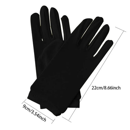 Women Fashion Gloves for Spring Summer Sunscreen Female Thin Solid Color Ceremonial Performance Dance Breathable Driving Gloves