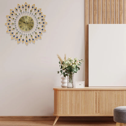 Modern Style Quartz Metal Big Clocks Large Wall Clock Decorative Wall Clocks for Living Room Bedroom Quiet Running