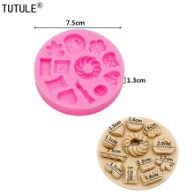 Load image into Gallery viewer, GJ-960 Candy Mold, Silicone Chocolate Mold, Small Square Candy Molds, Silicone Candy Moulds,Polymer Clay Molds,Biscuit Mould

