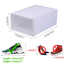 Load image into Gallery viewer, Shoe Boxes Clear Plastic Stackable, 20 Pack Premium Shoe Organizer Storage Foldable Sneaker Shoe Rack Containers
