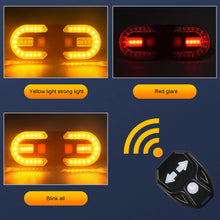 Load image into Gallery viewer, Bike Turn Signal Rear Light LED Bicycle Light USB Rechargeable Wireless Remote Control Bike Back MTB Tail Light Bike Accessories
