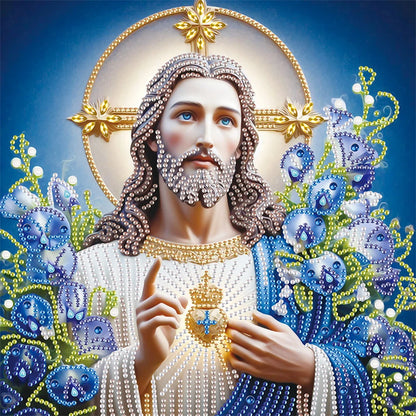 5 to Choose from 5D DIY Partial Special Shaped Drill Diamond Painting Kit Mary & Jesus Decoration