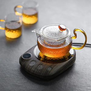 200W Cup Heater Coffee Mug Warmer 100°C Tea Stove Electric Hot Plate Warmer Coaster Coffee Milk Tea 5 Level Heating Pad 220V