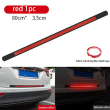 Load image into Gallery viewer, Car Anti-rear-end Reflective Strip Car Trunk Anti-collision Anti-scratch Soft Rubber Car Rear Bumper Decorative Rubber Strip Car
