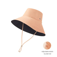 Load image into Gallery viewer, OhSunny Fisherman Hats for Women,Womne&#39;s Bucket Sunhat Double-Sided Wearing,UPF50+ Large Brim Hiking Hats with Ponytail Hole
