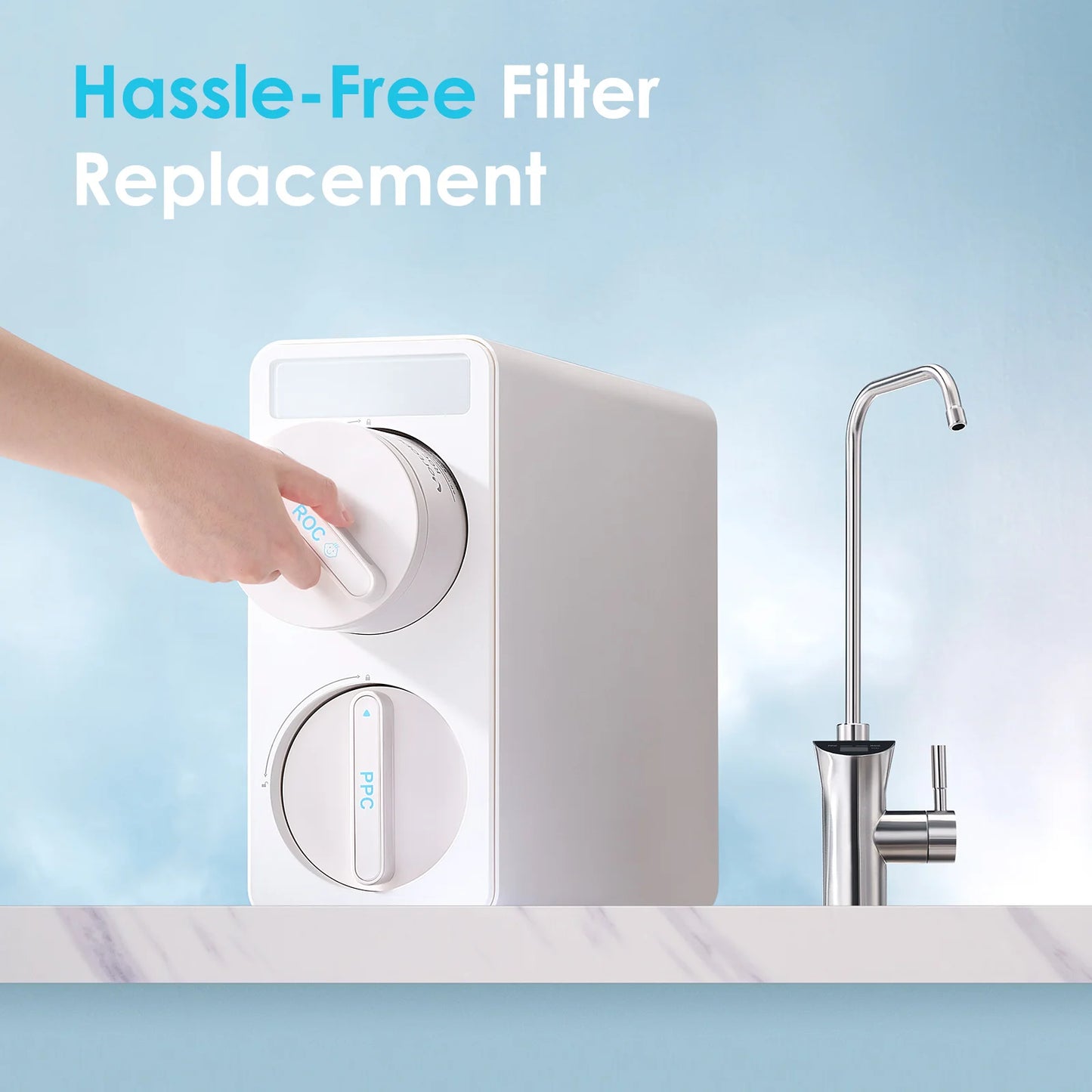Reverse Osmosis Water Filter,Alkaline & Remineralization Water Filter, 1000GPD RO System, Reduce TDS, 3:1 Drain Ratio