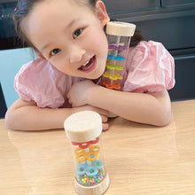Load image into Gallery viewer, Wooden Rain Sound Tube Instrument Rain Maker Rain Stick Musical Instrument Hourglass Music Shaker Toy Hearing Enlightenment Toys
