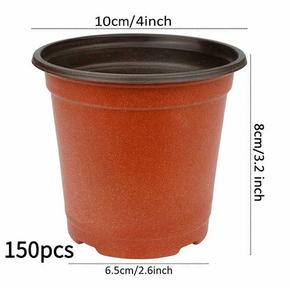 75Pcs Flexible Plant Nursery Pots Seed Starting Pots Plastic Flower Plant Container for Succulents Seedlings Cuttings Transplant