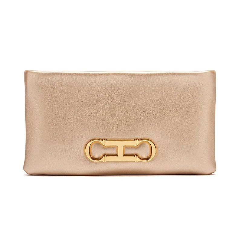 CH Women's Brand Clutch Elegant Design Sense Women's Bag Going Out Fashion Alphabet Design Leather Bag