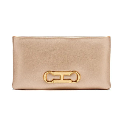 CH Women's Brand Clutch Elegant Design Sense Women's Bag Going Out Fashion Alphabet Design Leather Bag