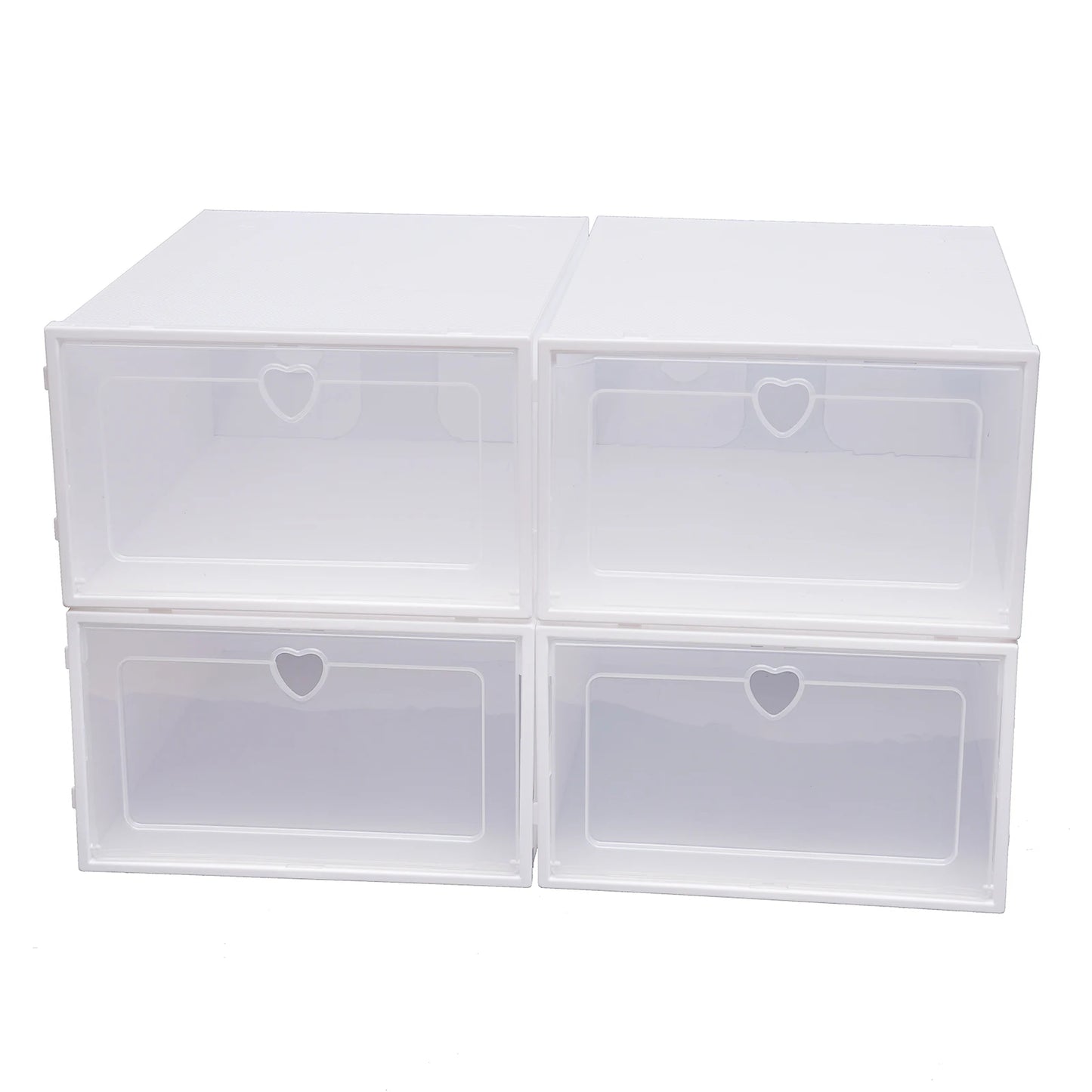 Shoe Boxes Clear Plastic Stackable, 20 Pack Premium Shoe Organizer Storage Foldable Sneaker Shoe Rack Containers