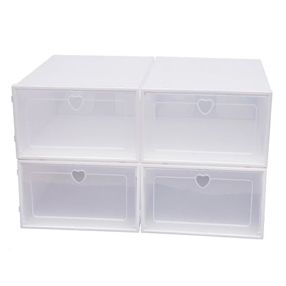 Shoe Boxes Clear Plastic Stackable, 20 Pack Premium Shoe Organizer Storage Foldable Sneaker Shoe Rack Containers